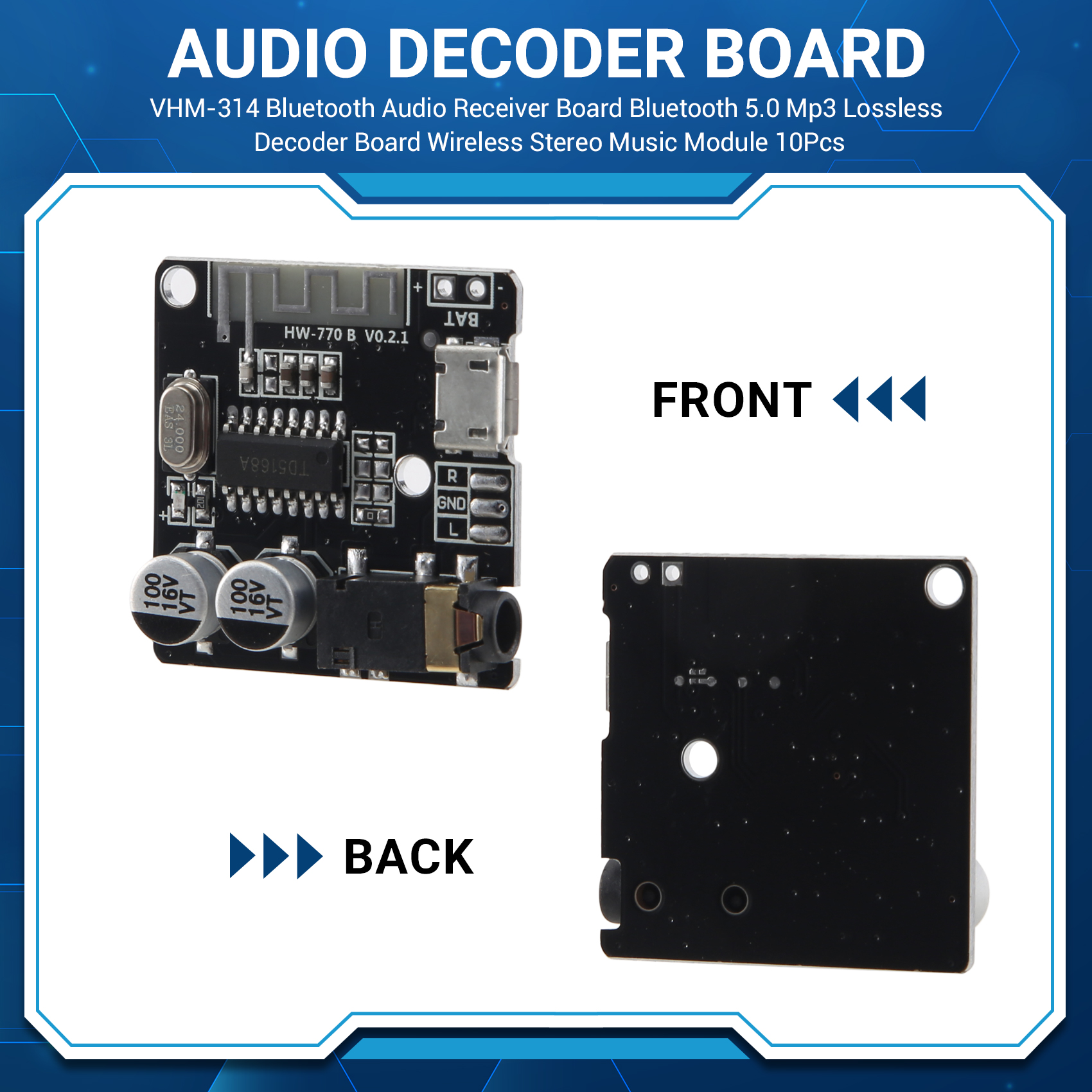 Audio Music Mp3 - M01K VHM-314 Bluetooth Audio Receiver Board