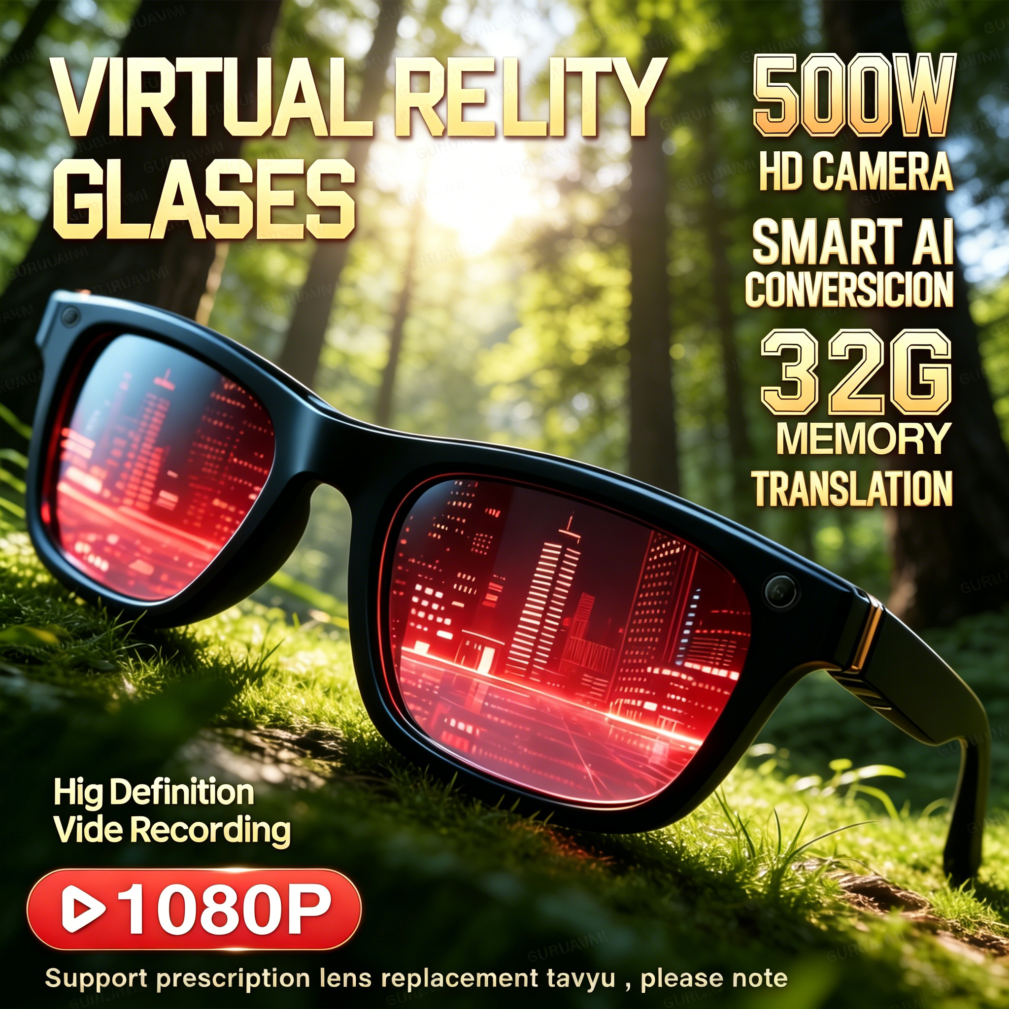 Audio Music Arabic - 2026 New AI Smart Glasses with