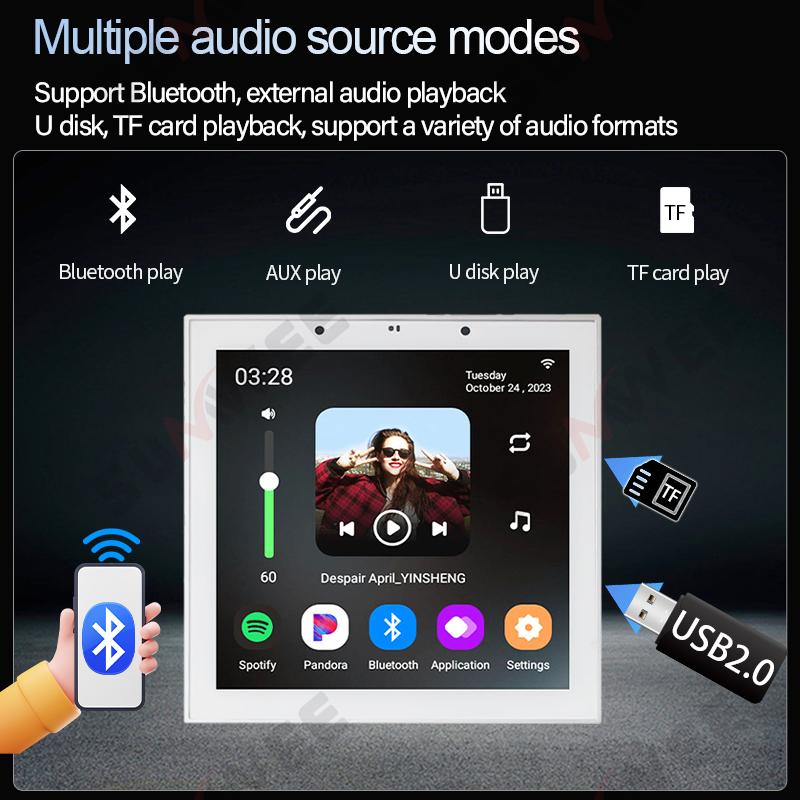 4 Inch Android 11 Tuya Smart H - Audio Music In Background review and price