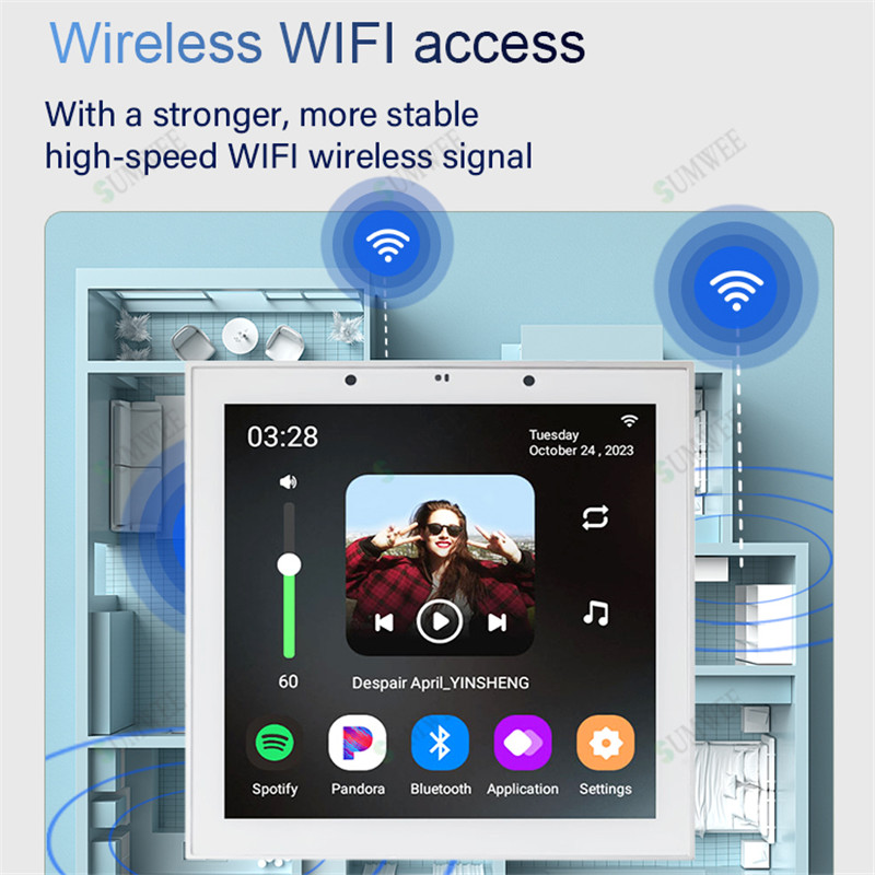 4 Inch Android 11 Tuya Smart H - Audio Music In Background review and price