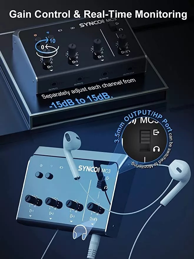 Synco MC3 Lite Audio Mixer 4 C - Audio Music Video review and price