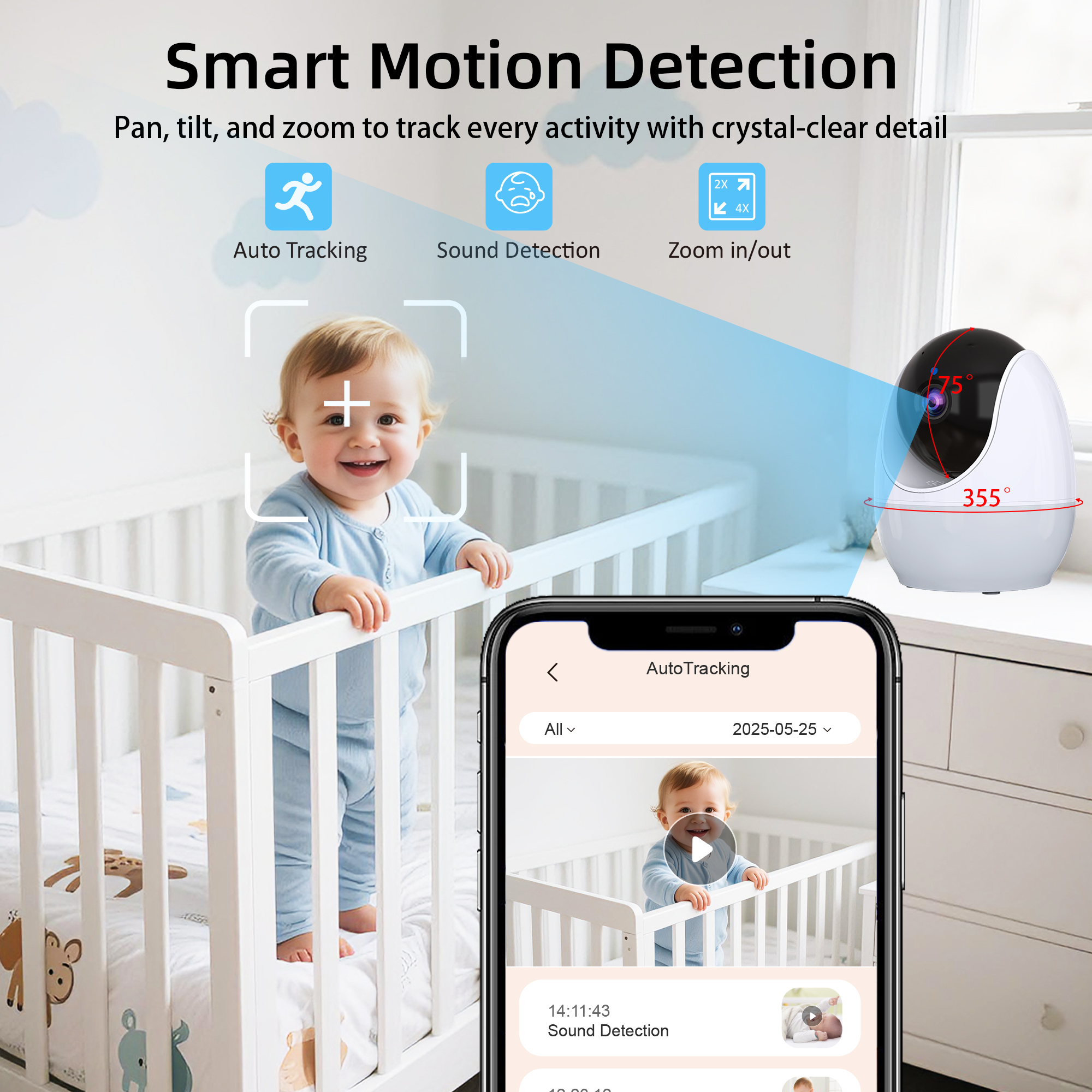 4.3 Inch Display Baby Monitor  - Audio Music Track review and price