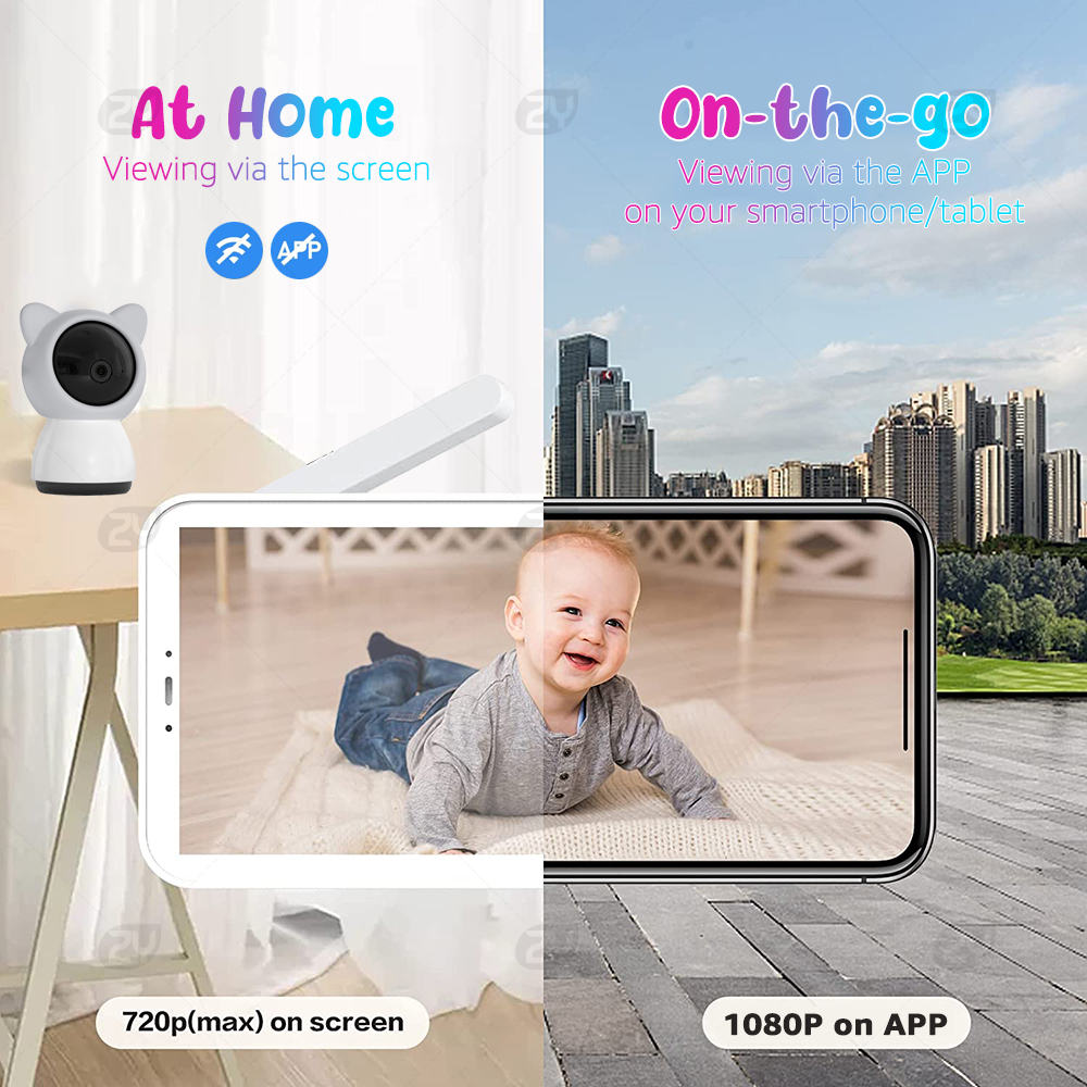 2K/3MP 5-inch Wireless Baby Mo - Audio Music Track review and price