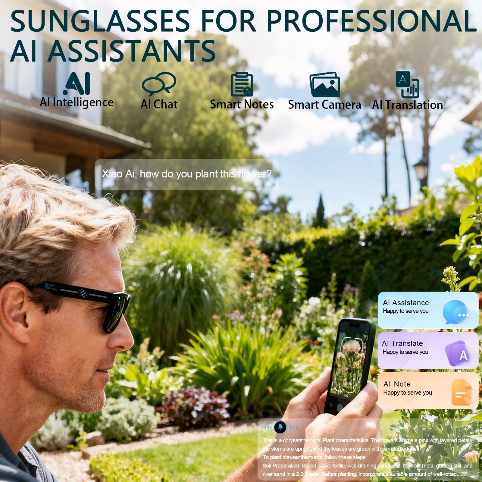 Black Smart Ai Glasses for Men - Audio Music Video review and price