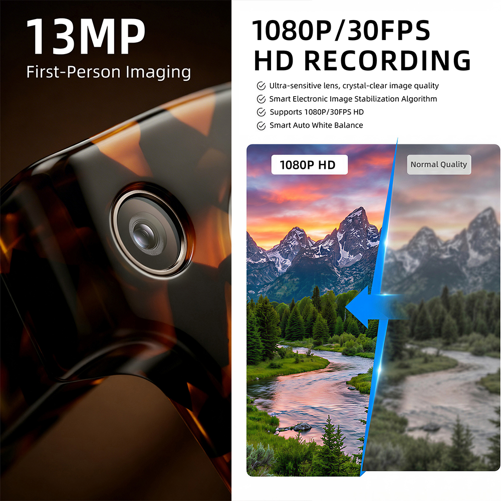 G600 Pro AI Smart Glasses 13MP - Audio Music Video review and price