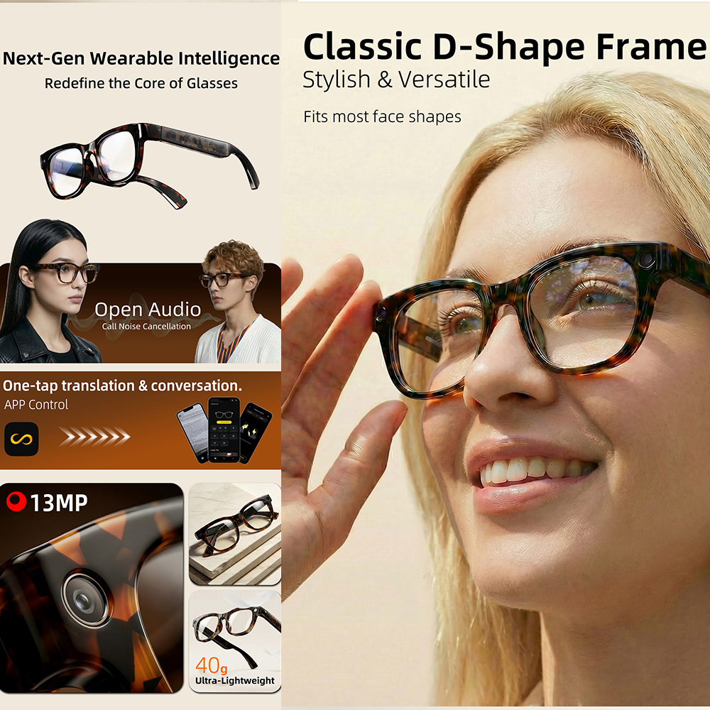 G600 Pro AI Smart Glasses 13MP - Audio Music Video review and price