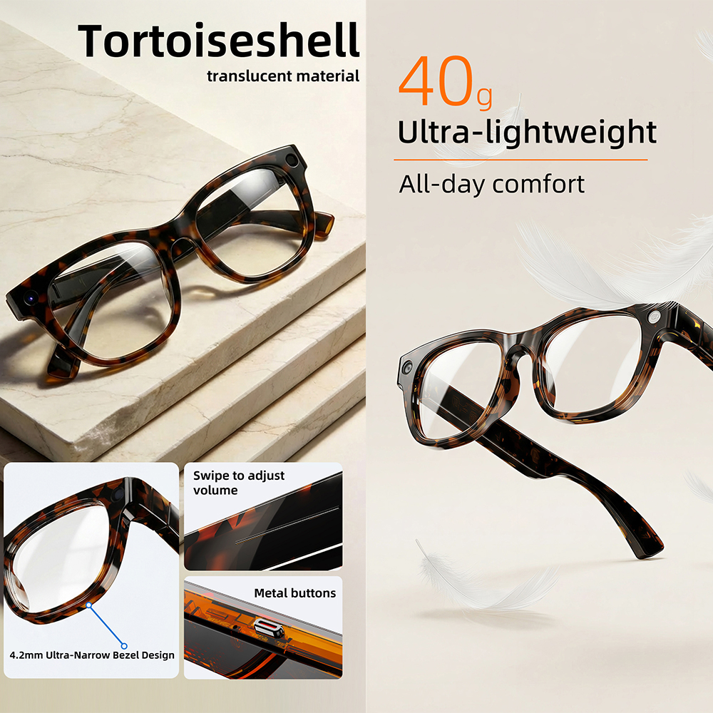G600 Pro AI Smart Glasses 13MP - Audio Music Video review and price