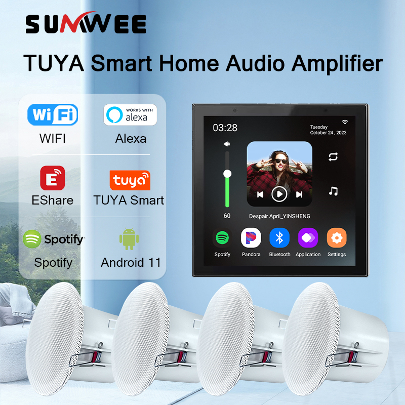 TUYA Smart Home 4 Inch Android - Audio Music In Background review and price