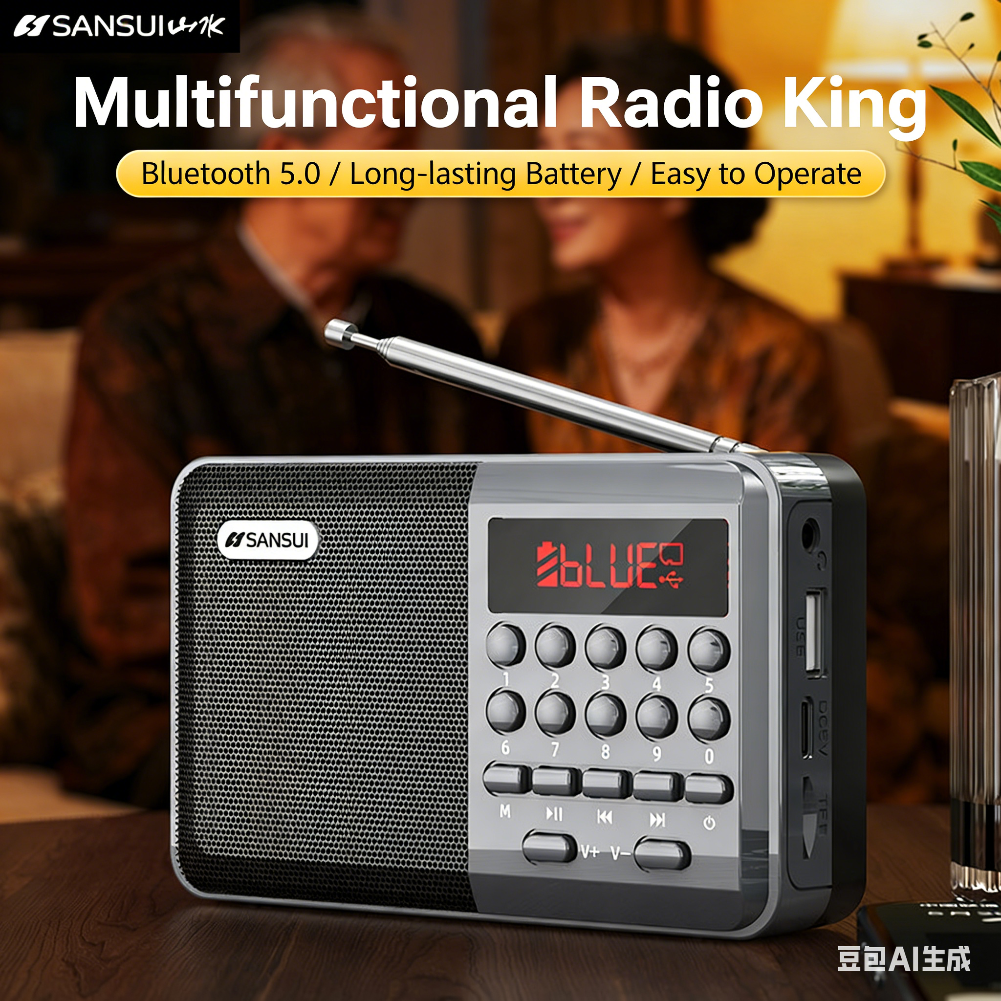 Mini FM Radio Bluetooth Speake - Audio Music Mp3 Songs review and price