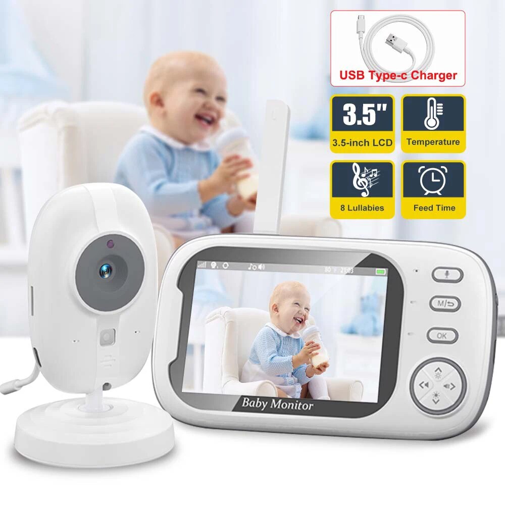 3.5'' Video Baby Monitor 2.4G  - Audio Music Video review and price