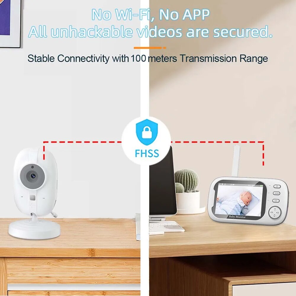 3.5'' Video Baby Monitor 2.4G  - Audio Music Video review and price