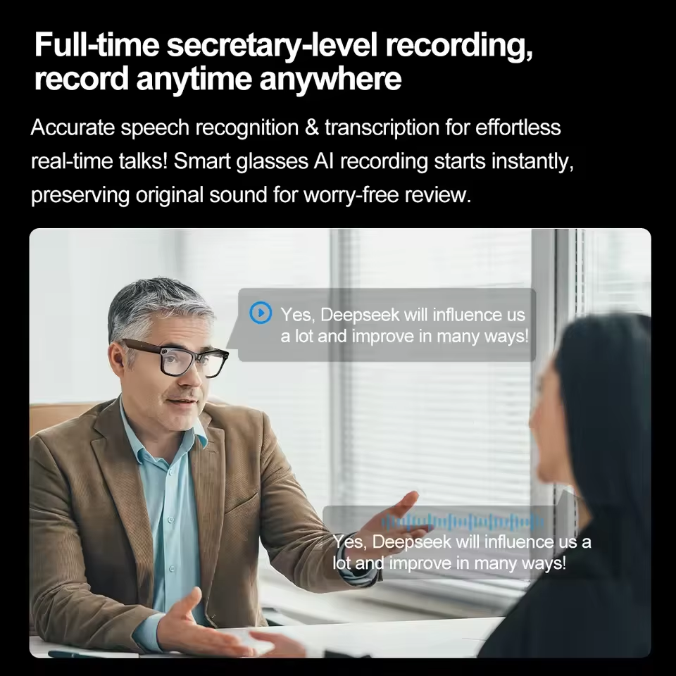 2026 New AI Smart Glasses with - Audio Music Arabic review and price