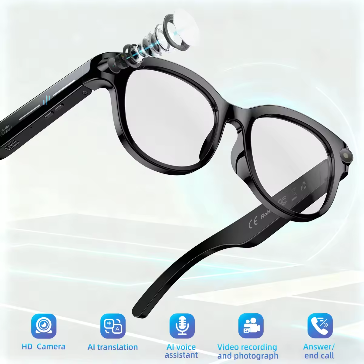 2026 New AI Smart Glasses with - Audio Music Arabic review and price