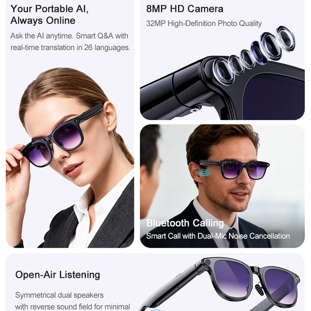 Smart Glasses AI Assistant Rea - Audio Music Video review and price