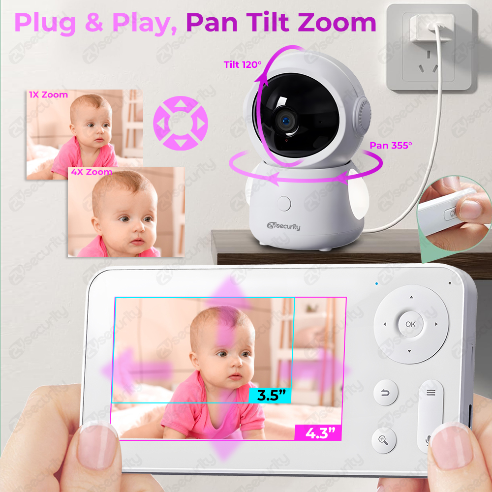2K 3MP Two Camera WiFi Baby Mo - Audio Music Track review and price