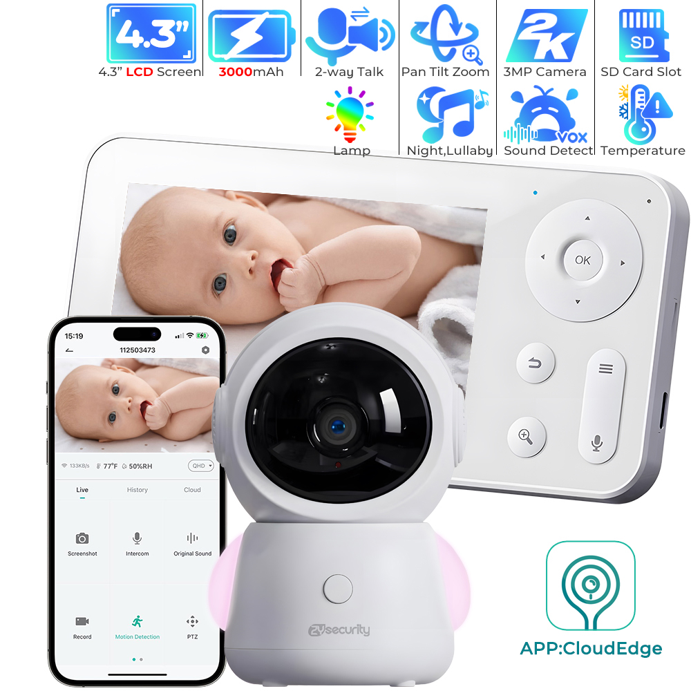 2K WiFi Baby Monitor with App, - Audio Music Track review and price