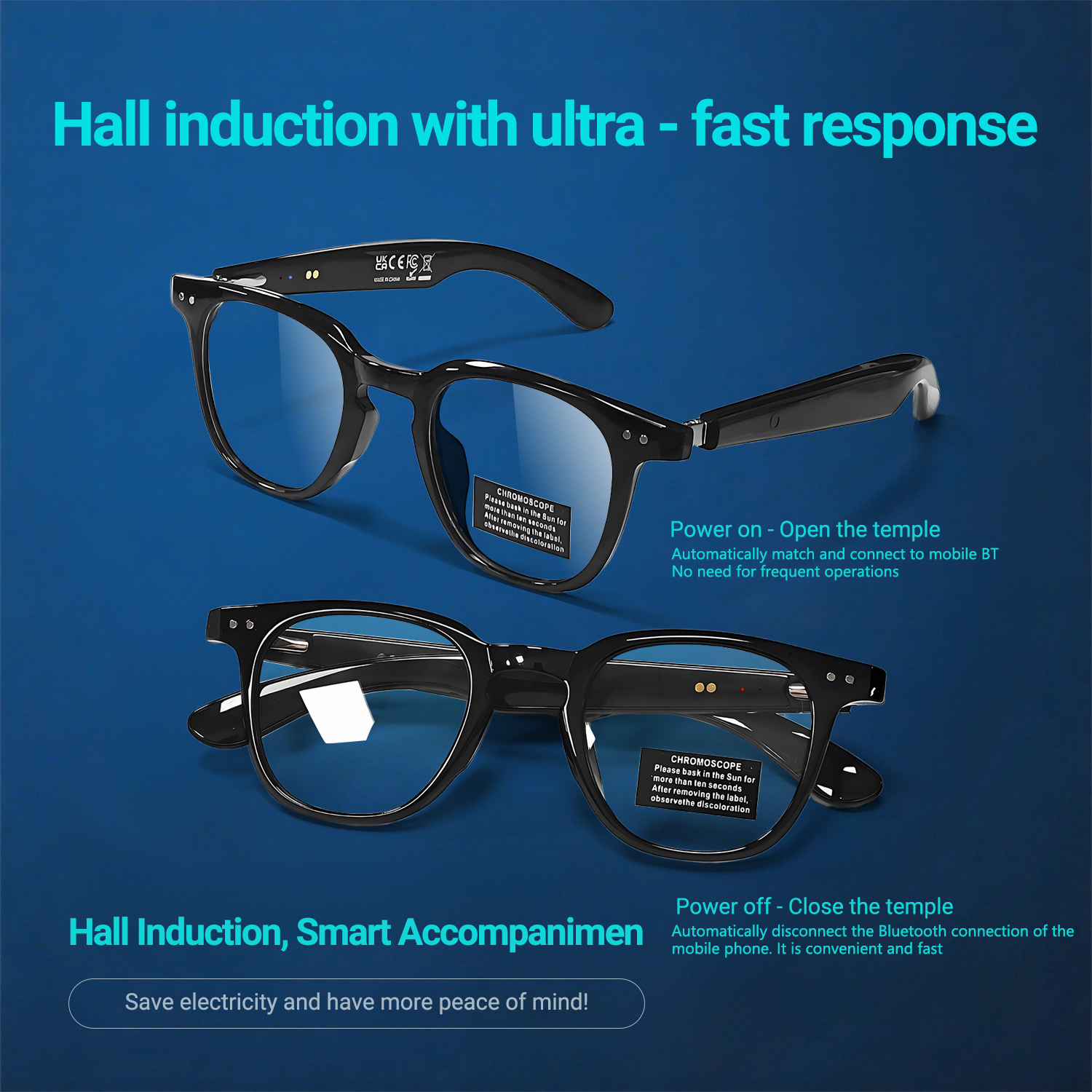 Photochromic Smart Glasses Ant - Audio Music Video review and price