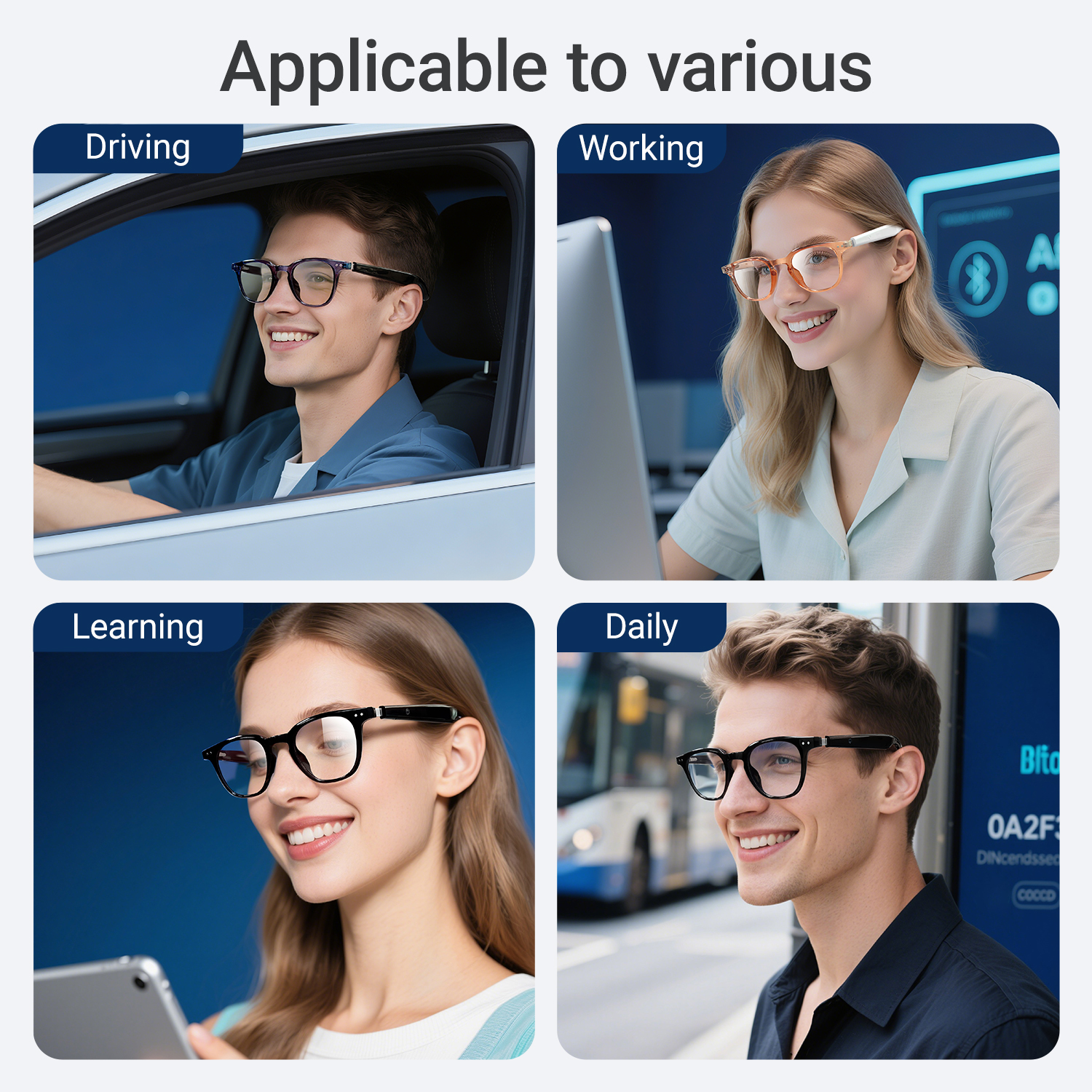 Photochromic Smart Glasses Ant - Audio Music Video review and price