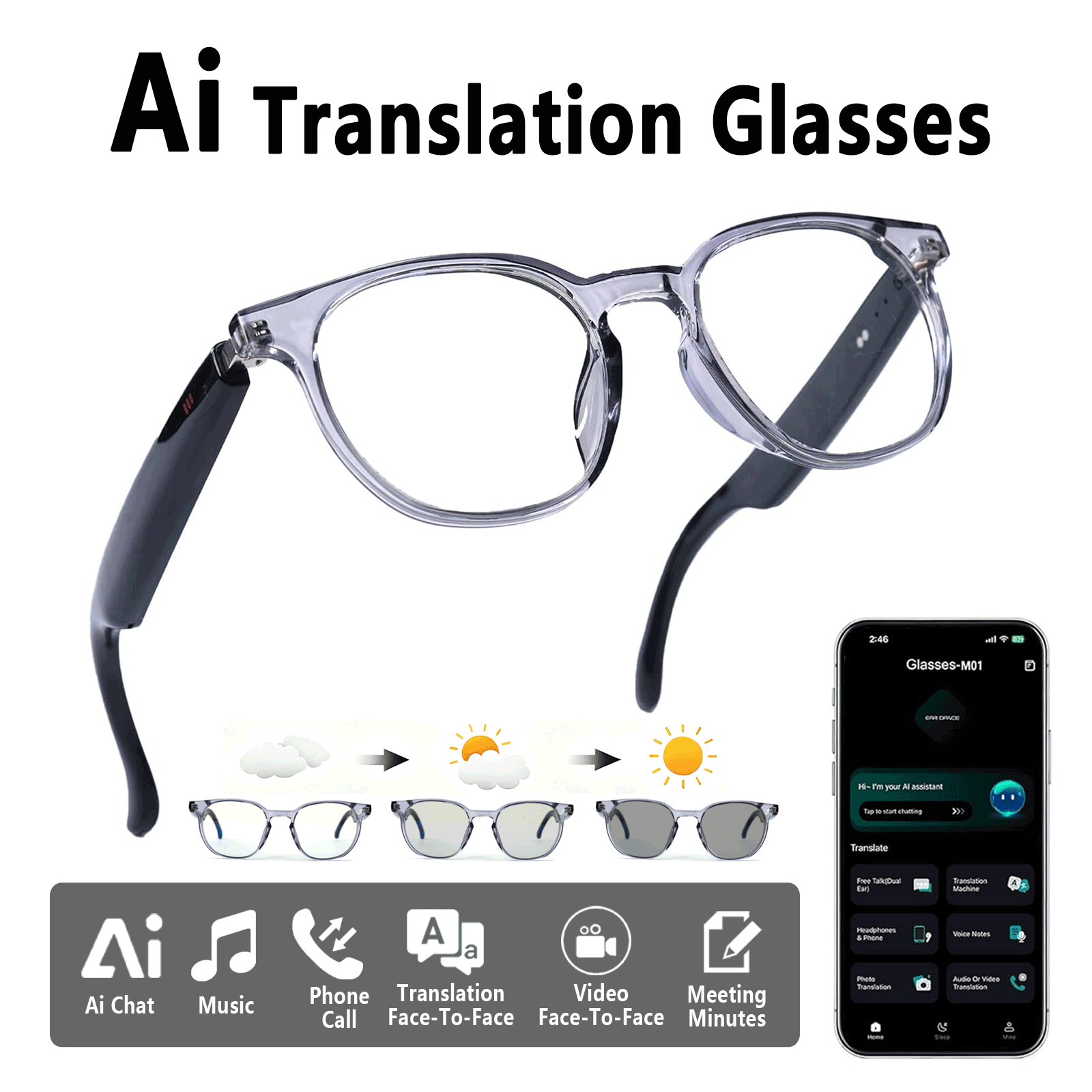 Smart Audio Glasses, Real-Time - Audio Music App review and price