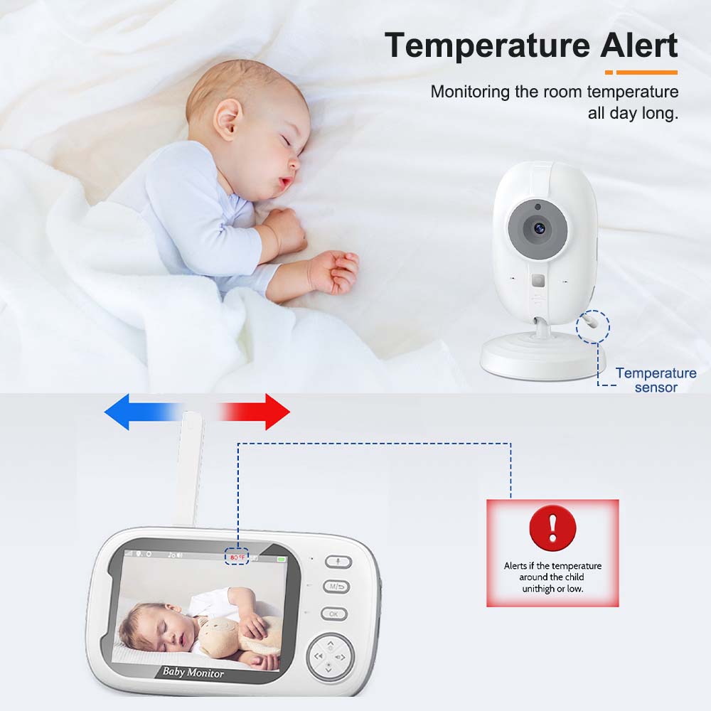 3.5'' Video Baby Monitor 2.4G  - Audio Music Video review and price